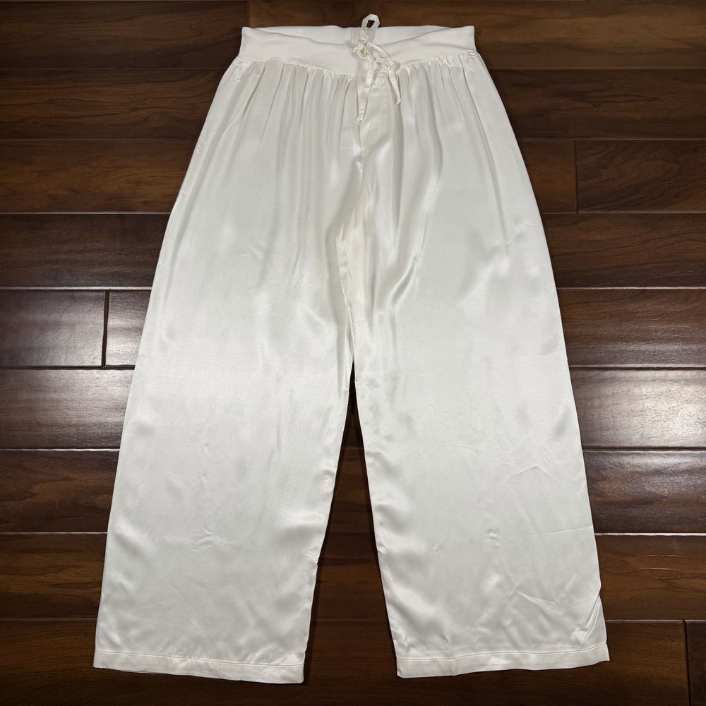 PJ Harlow Women's Size XL Pearl‎ Jolie Capri Lounge Satin Drawstring Pants